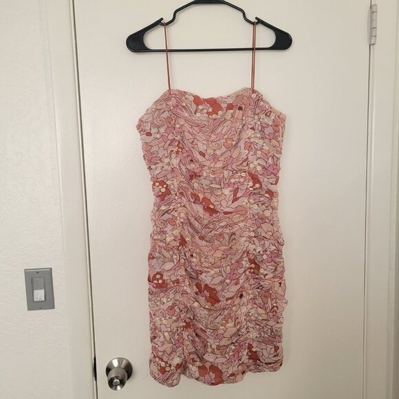 NEW BTFL-Life Women's Large Terra Cotta Ruched Mini Dress Large - Picture 3 of 15